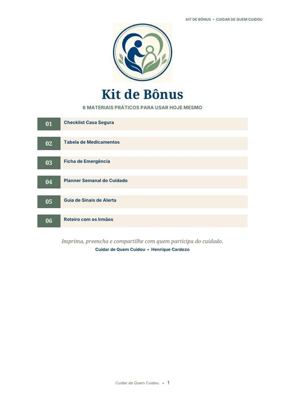 Kit com os 6 materiais